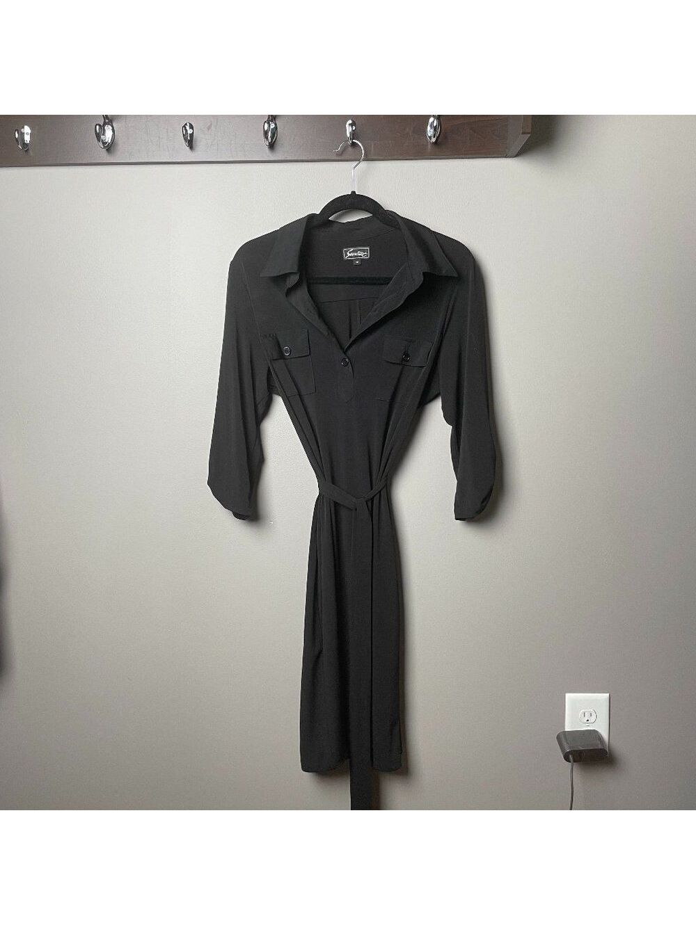 Black Wraparound Dress by Sweet